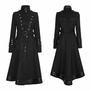 Vampire Freaks Punk Rave Goth Military Bondage Trench Coat NWT
